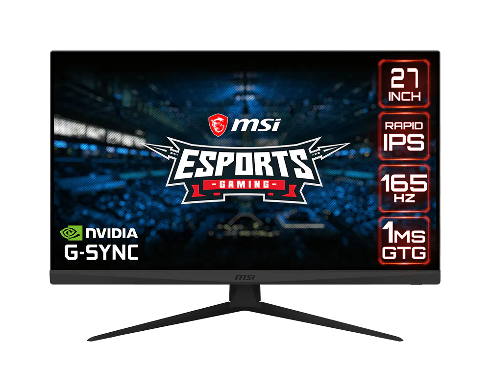 [MG23U] MSI G274F 27" IPS Panel FHD 165Hz 1ms Esports Gaming Monitor With Nvidia G-Sync (Used)