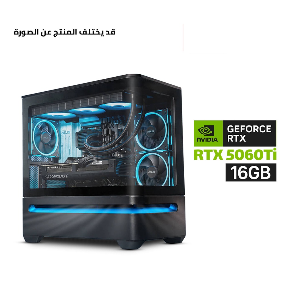 [NS031195] Gaming PC - Intel i5-14400F Processor, ASUS H610 D5 Wi-Fi Motherboard, 16GB DDR5 RAM, 1TB NVMe SSD, ASUS DUAL RTX 5060 TI 16GB VGA, 750 WATT PSU, L240 Liquid Cooler, Asus Prime AP202 Mid Tower Case with 3 ARGB Fans, Windows 11 Pro (License)