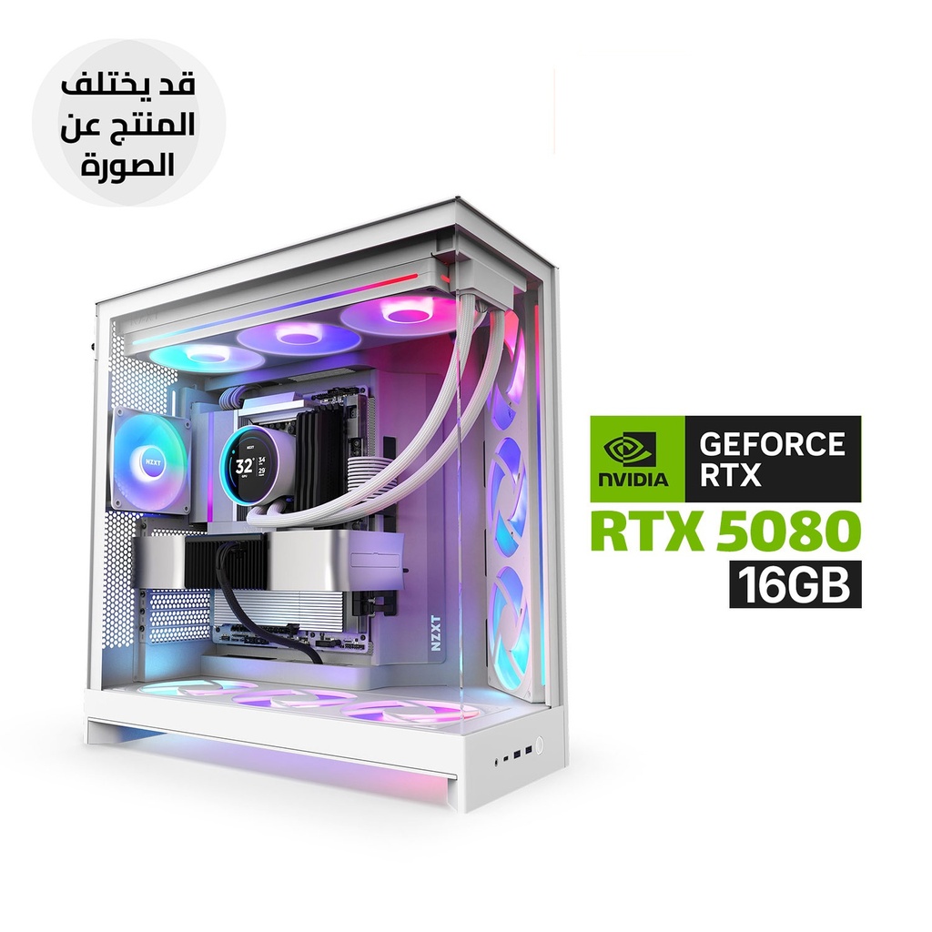 [NS031420] Gaming PC - RYZEN 9-9950 X3D, ASUS ROG STRIX X870-A Motherboard, 32GB D5 RAM (6000), 2TB NVMe GEN-5 SSD, RTX 5080 16GB, 1000 WATT GOLD PSU, NZXT ELITE L360, Liquid Cooler, NZXT H9 Flow RGB Mid Tower Case 3x RGB Fans, Windows 11 Pro (License)