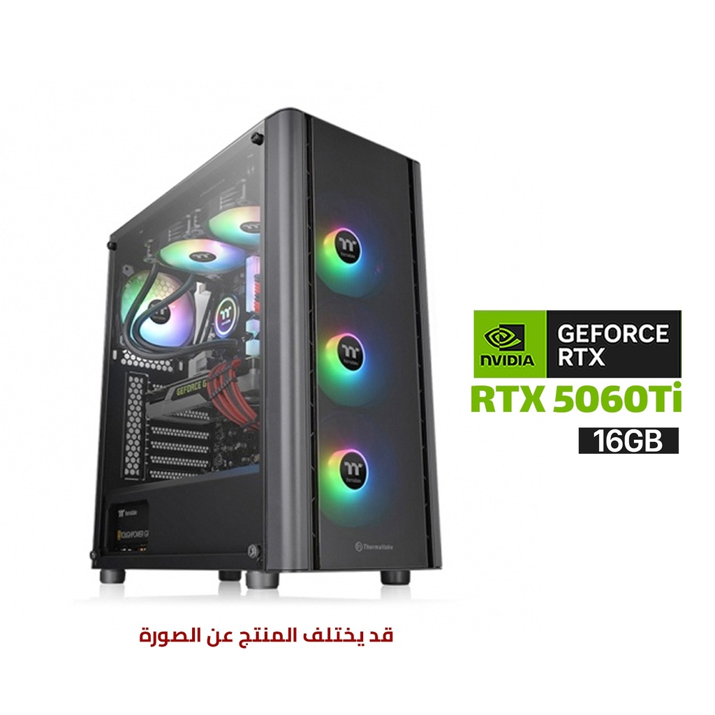 [NS030592] Gaming PC i7-14700F CPU, GIGABYTE B760 D5 Motherboard, 16GB DDR5 RAM, 1TB NVMe SSD, RTX 5060 TI 16GB VGA, 750 WATT PSU, Thermaltake V250 TG ATX Mid Tower Case 3x ARGB Fans, USB WIFI+BT Adapter, Win 11 Pro (License)