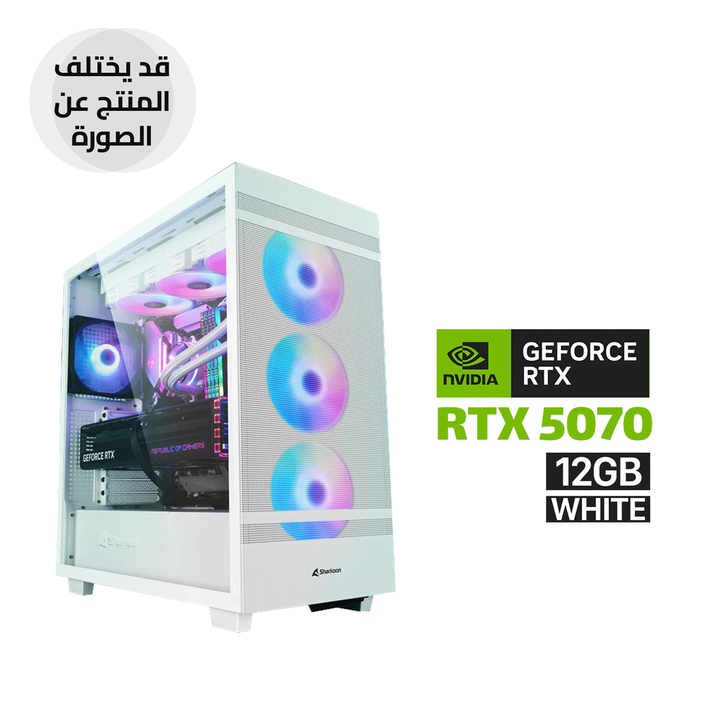 [NS031164] Gaming PC Intel Core i7-14700K, ASUS Z790-P WiFi DDR5 Motherboard, 32GB DDR5 6000 RAM, 1TB NVMe SSD, RTX 5070 12GB White GPU, 850W Gold PSU, L360 Liquid Cooler White, Sharkoon Rebal C50 Case 4x RGB Fans, Windows 11 Pro