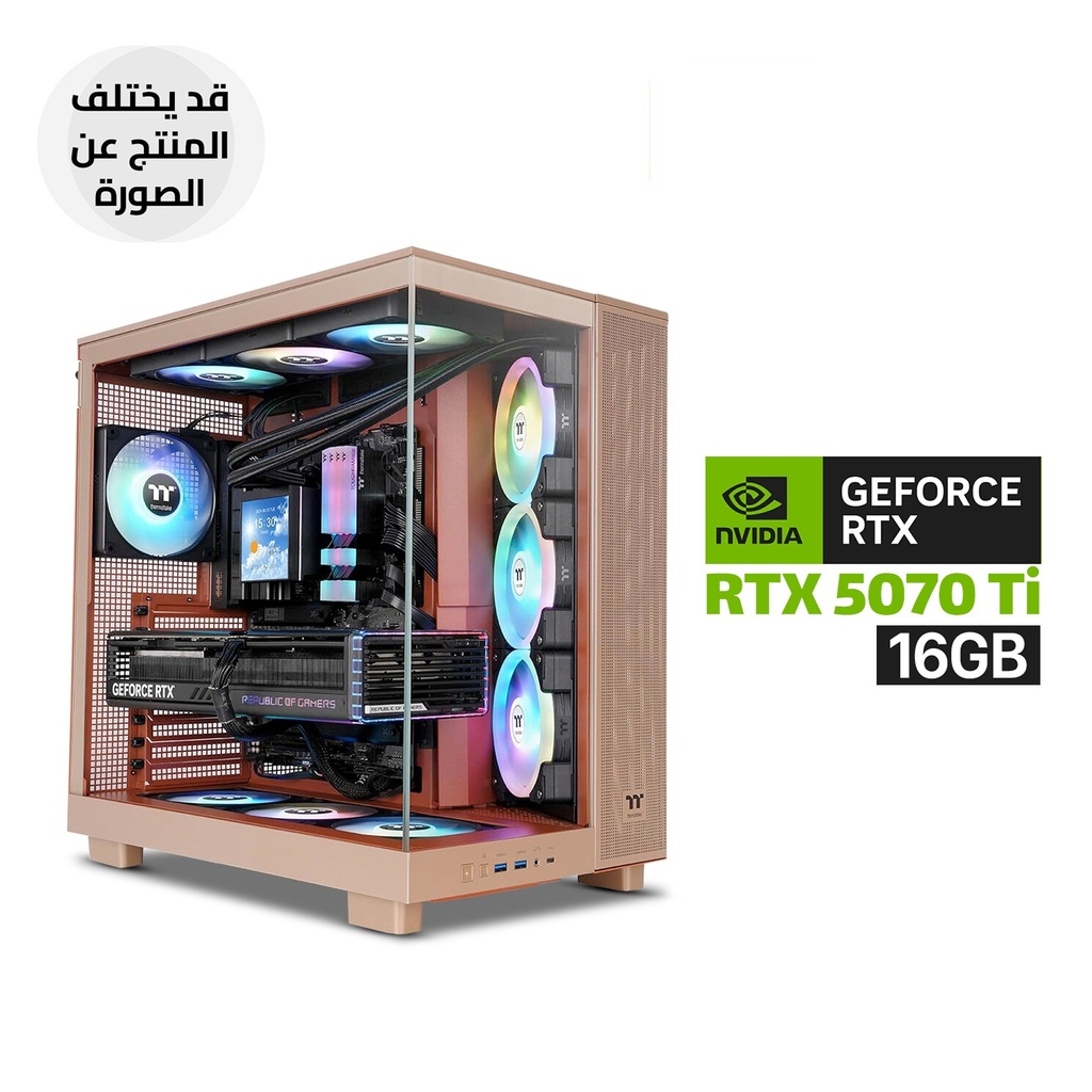 [NS031721] Gaming PC RYZEN 7-9800X3D Processor, ASUS TUF X870 WiFi Motherboard, 32GB DDR5 RAM, 2TB SSD NVMe, ASUS TUF RTX 5070 TI 16GB VGA, ASUS TUF 1000 WATT GOLD PSU, ASUS TUF L360 Liquid Cooler, Thermaltake View 380 XL Case 4x ARGB Fans, Windows 11 Pro (License)