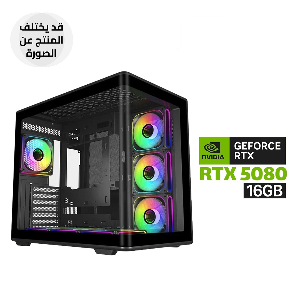[NS032483] Gaming PC RYZEN 7-9800X3D, ASUS TUF X870 WIFI Motherboard, 32GB RAM DDR5 (6000), 2TB SSD NVMe GEN-4, ASUS RTX 5080 16GB Noctua Edition VGA,Cooler Master 1000 WATT GOLD PSU, ASUS TUF L360 Liquid Cooler, Cooler Master Elite 600 Case 7x Fans, Windows 11 Pro