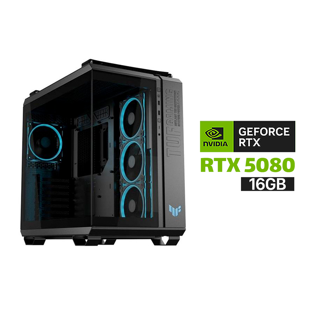 [NS030417] Gaming PC RYZEN 7-9800X3D, Asus X870 Max Gaming Wi-Fi 7, 32GB D5 RAM (6000),2TB SSD NVMe GEN-4 (7250), RTX 5080 16GB VGA, ASUS PRIME L360 Liquid Cooler, 1000 WATT GOLD PSU, Asus TUF Gaming GT502 Horizon Case,ASUS TUF 3x Fans, Win 11 Pro License