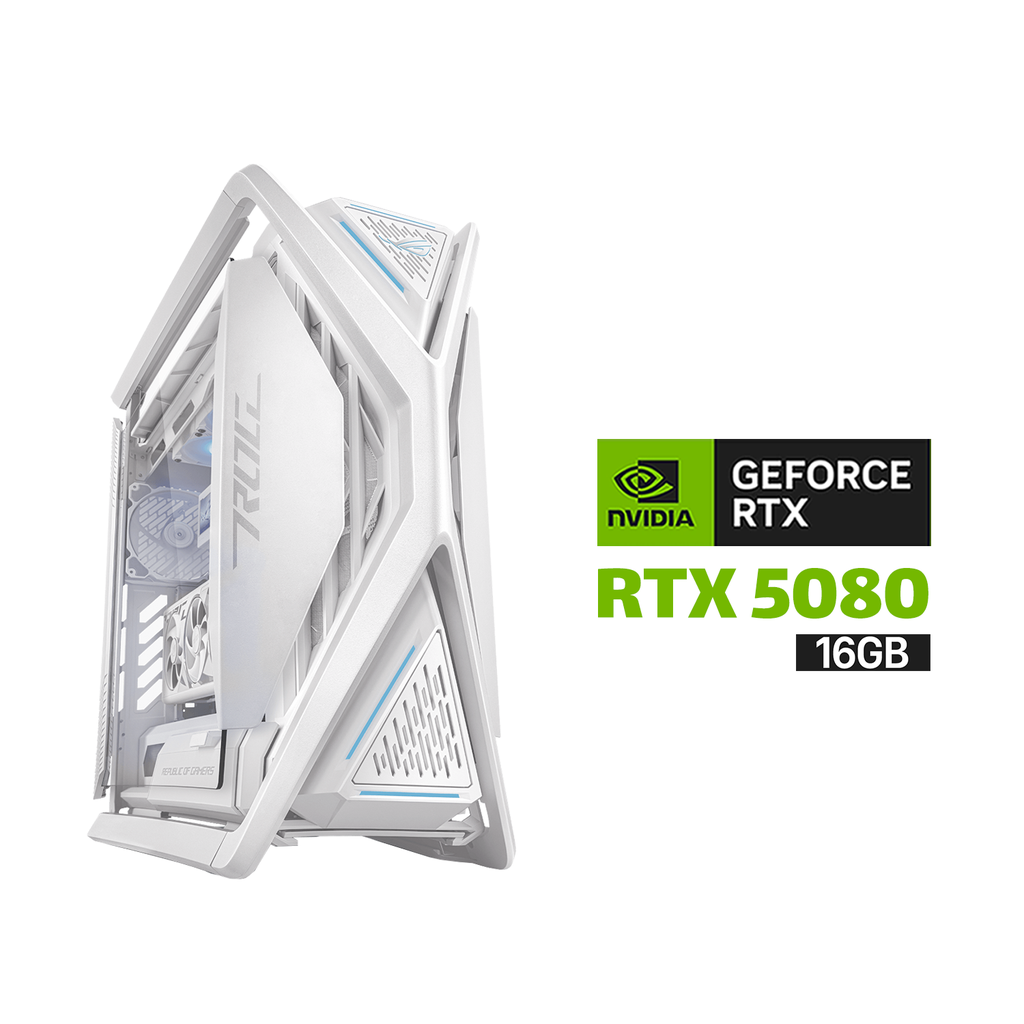 [NS028292] Gaming PC RYZEN 7-9800X3D,ASUS X870-A WIFI,KINGSTON 96GB RAM DDR5 White (6000),2TB SSD NVME GEN-4 (7400),RTX 5080 16GB White,Rog Strix LC III 360 ARGB LCD White,ASUS TUF 1000 WATT GOLD White,Asus ROG Hyperion GR701 Case White,Win 11 Pro