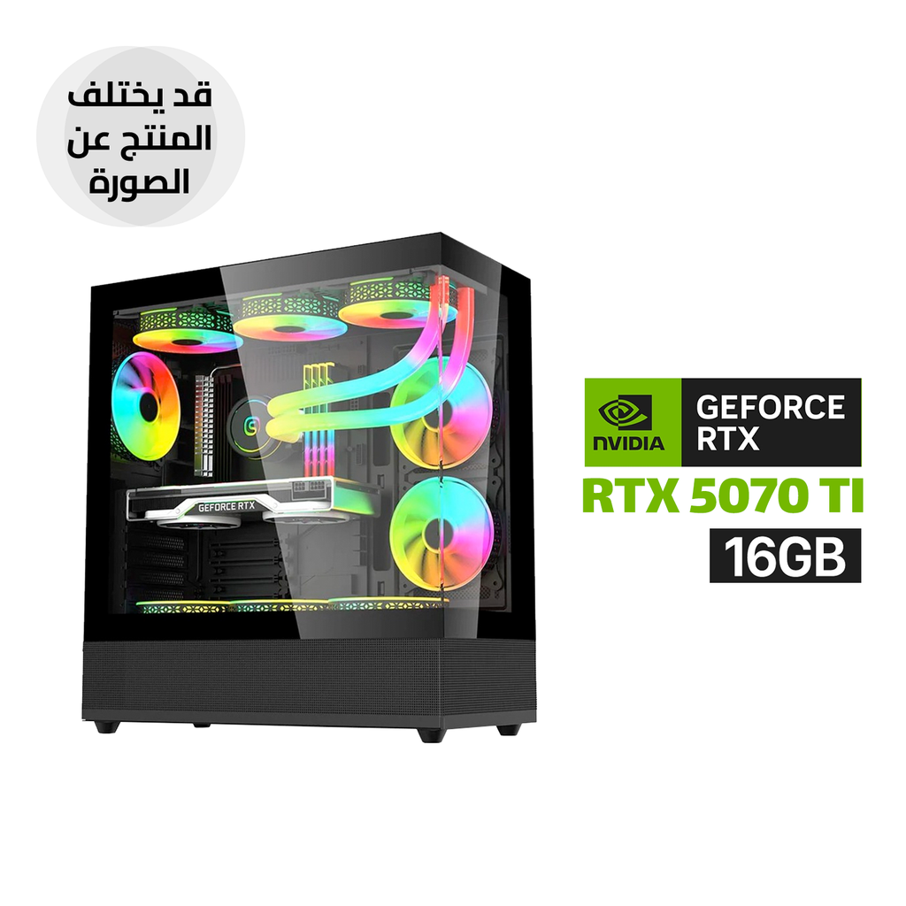 [NS031048] Gaming PC – AMD Ryzen 7 9700X, MSI B650 Gaming Plus WiFi, 32GB DDR5 6000, 2TB NVMe SSD, RTX 5070 Ti 16GB, 850W Gold PSU, L360 Liquid Cooler, Acer V930B Case with 6 RGB Fans, Windows 11 Pro