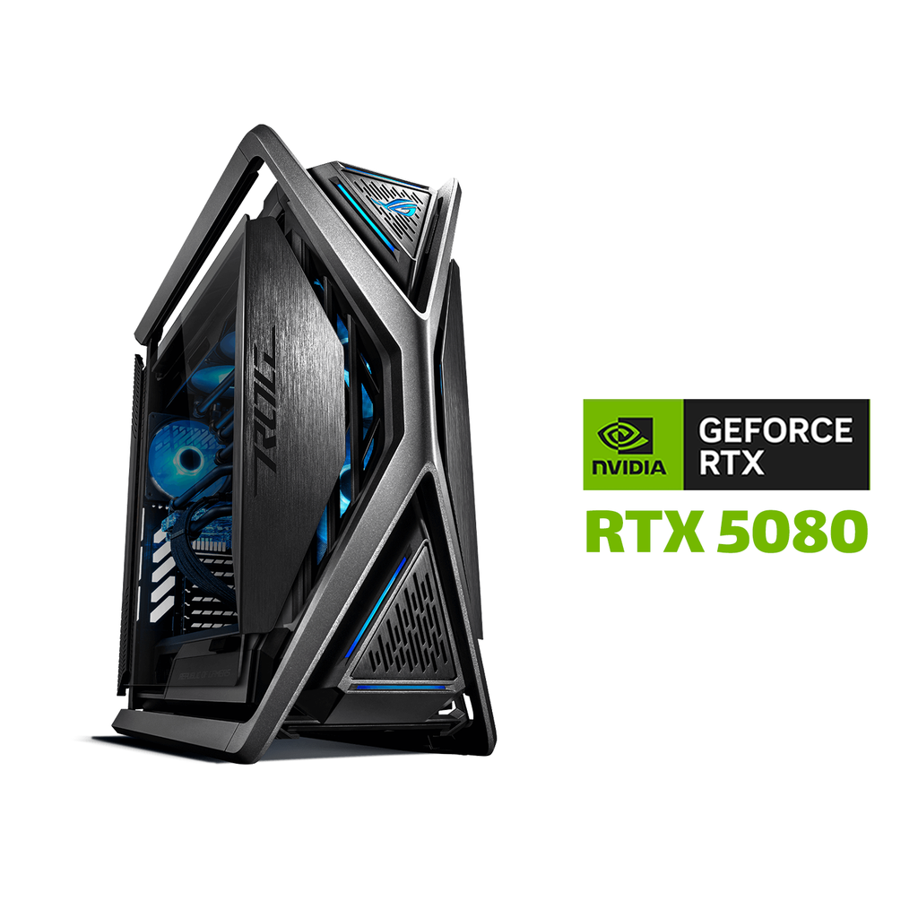 Gaming PC – AMD Ryzen 9 9950X3D Processor, ROG Crosshair X870E Motherboard, 64GB DDR5 RAM, Samsung 2TB NVMe Gen5 SSD, ASUS ASTRAL RTX 5080 16GB, ASUS Thor P2 1200W PSU, ROG Ryujin III 360 Cooler, Hyperion GR701 Case, Win 11 Pro