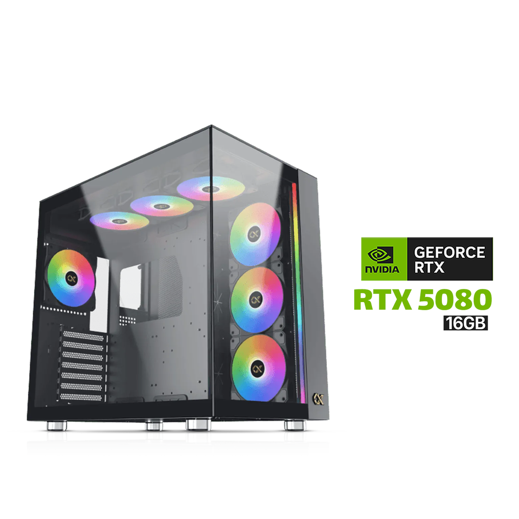 Gaming PC AMD Ryzen 9 9900X3D, MSI X870E Gaming Plus WiFi DDR5 MB, 64GB DDR5 (6000) RAM, 2TB NVMe Gen-4 SSD, RTX 5080 16GB VGA, 1000 WATT GOLD PSU, MSI L360 Liquid Cooler, Xigmatek Aqua Ulta Air Mid Tower Case With 7x ARGB Fans, Windows 11 Pro License
