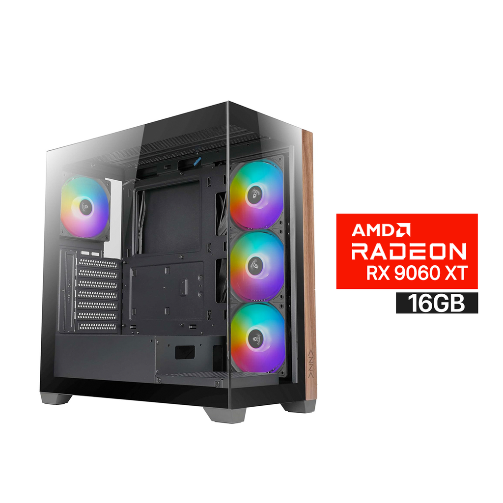 [NS030101] Gaming PC i5-14400F Processor, B760 D5 Motherboard, 16GB RAM DDR5 (6000), 1TB SSD NVME, RX 9060 XT 16GB VGA, 750 WATT PSU, Azza Neptune Mid Tower Case , 3x Pre-Installed RGB Fans ,USB Wi-Fi + Bluetooth Adapter, Windows 11 Pro (License)
