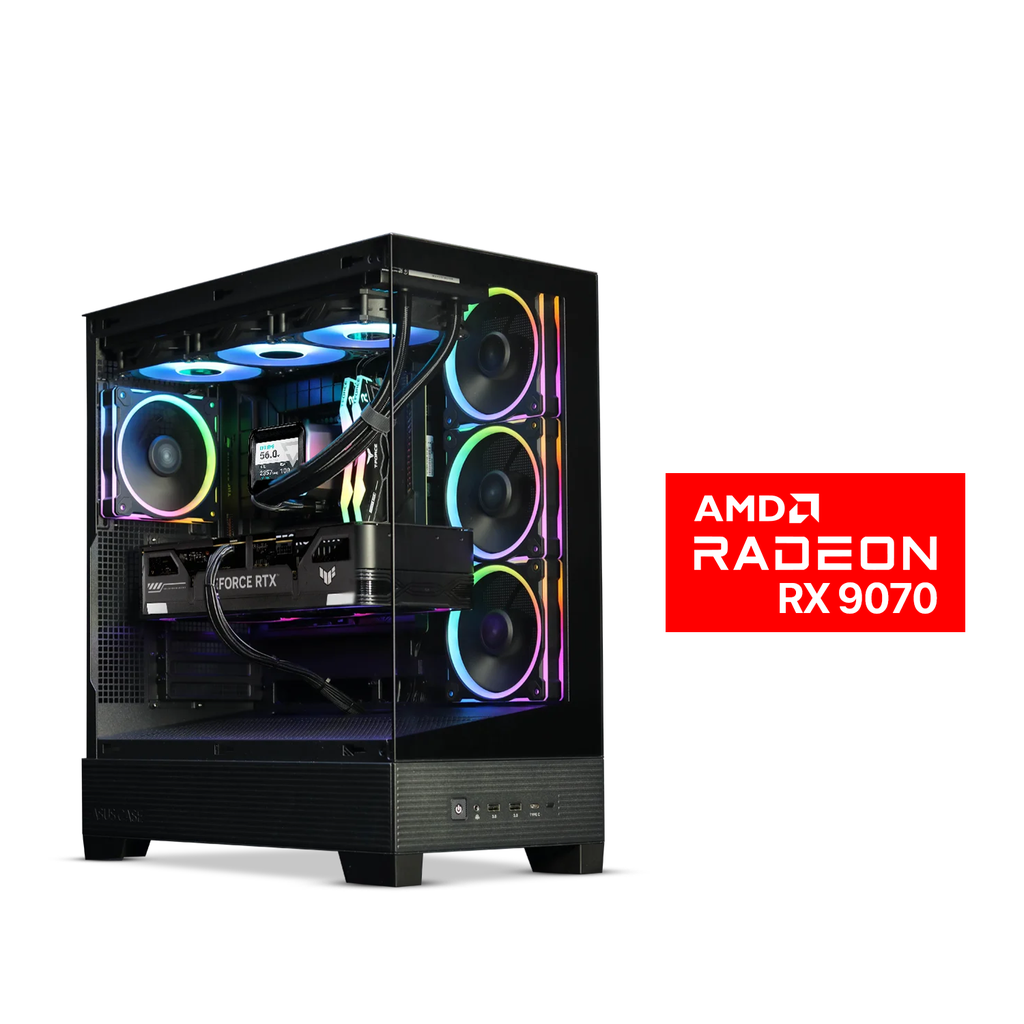 Gaming PC Ryzen 7 9700X, B650 Motherboard, 32GB DDR5 (6000) RAM, 1TB NVMe SSD, XFX Swift Class Pro AMD Radeon RX 9070 OC Edition 16GB VGA, 750 WATT GOLD PSU, L240 Liquid Cooler, Asus A31 Plus Mid Tower Case Black, Windows 11 Pro License