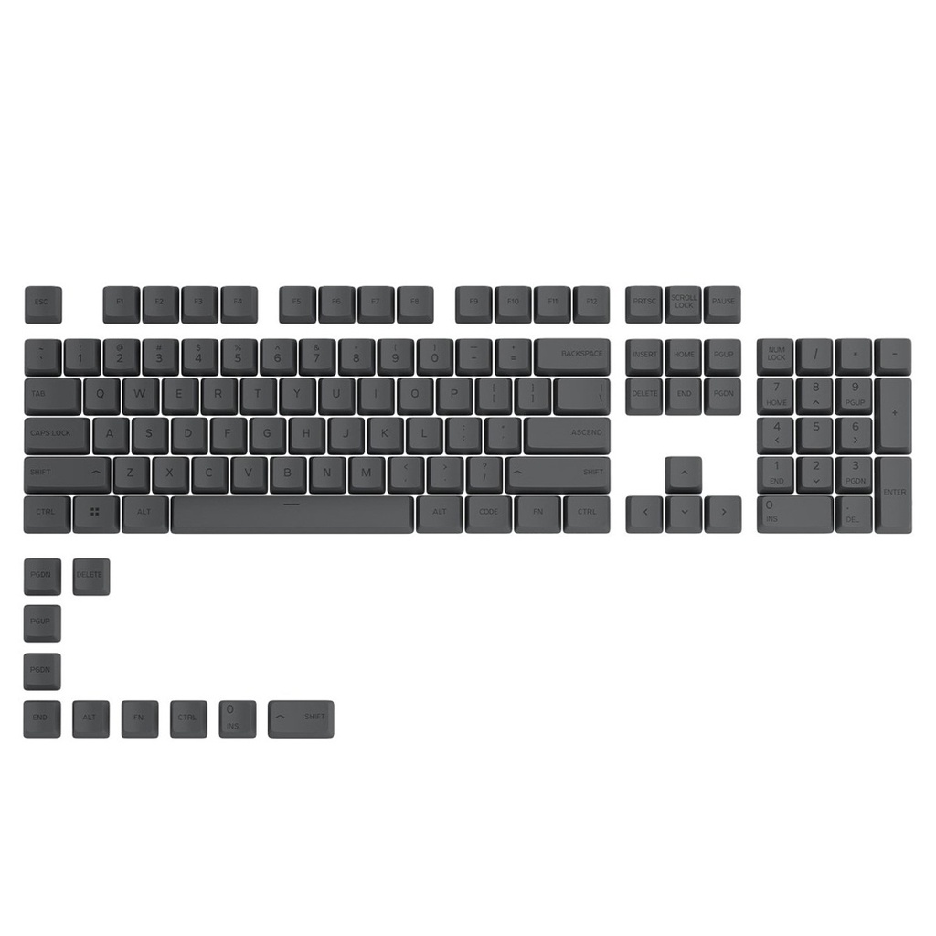 Glorious GPBT Premium PBT Keycaps (GMMK PRO / GMMK 2) - Black Ash
