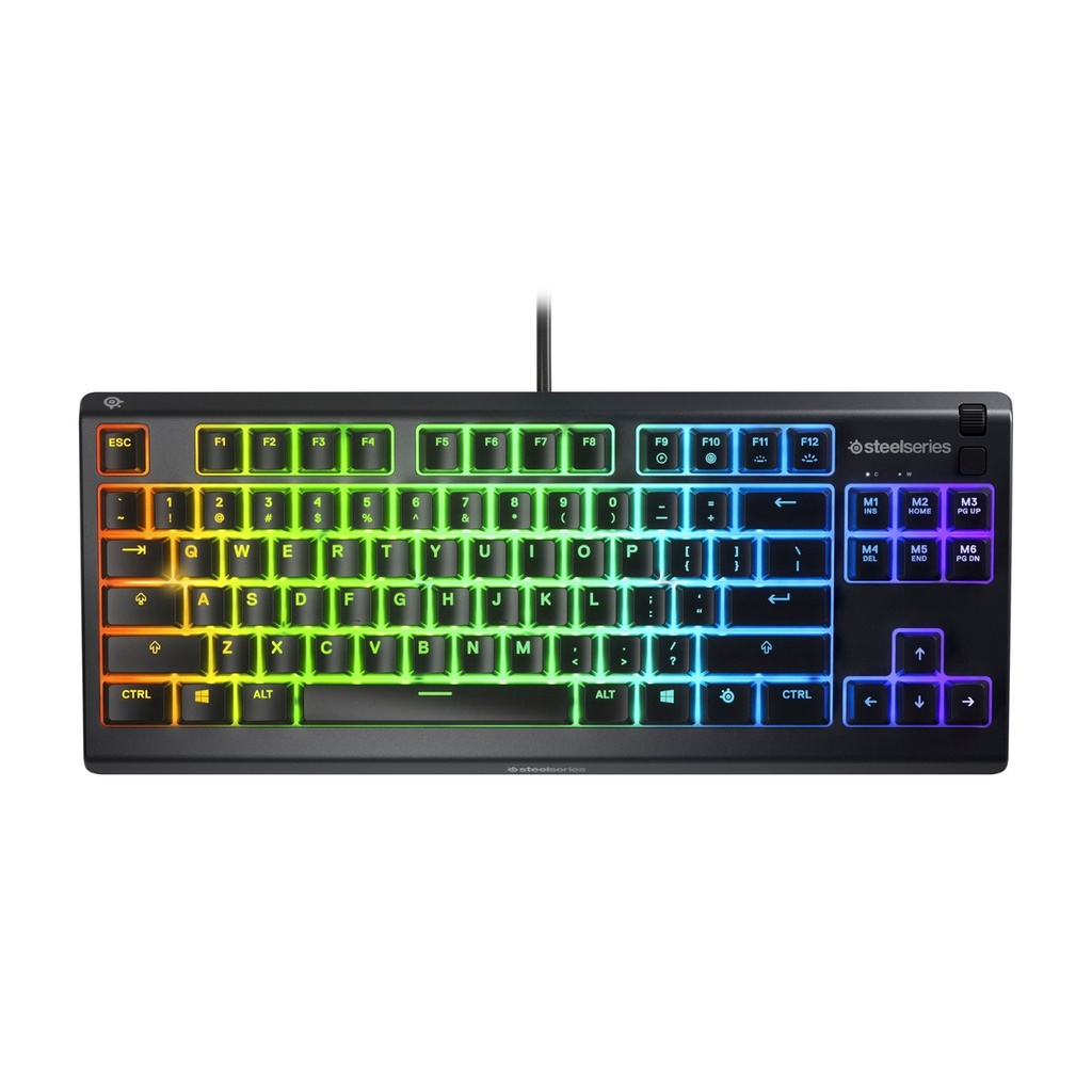 [NS008840] SteelSeries Apex 3 TKL Wired RGB Gaming Keyboard Whisper Quiet Gaming Switches,8-Zone RGB Illumination, Dedicated Multimedia Controls, For PC, PS5 & Xbox