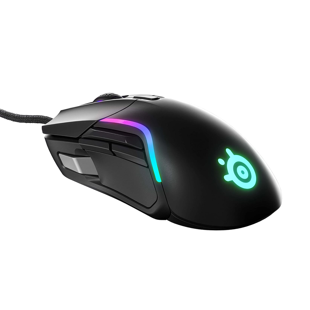 [NS027667] SteelSeries Rival 5 Precision Multi-Genre Prism RGB Wired Gaming Mouse, Ergonomic 9 Programmable Buttons 18,000 CPI, Perfect For all Battle Royale, FPS, MOBA,MMO & Fast-Paced Games, True Move Air Optical Gaming Sensor - Black