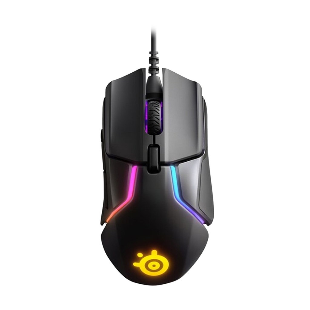 [NS026909] SteelSeries Rival 600 Precision Esports 8-Zone RGB Wired Gaming Mouse, True Move3+ Dual Sensor System, 12,000 CPI 7 Programmable Button,Durable Silicone Side Grips - Black