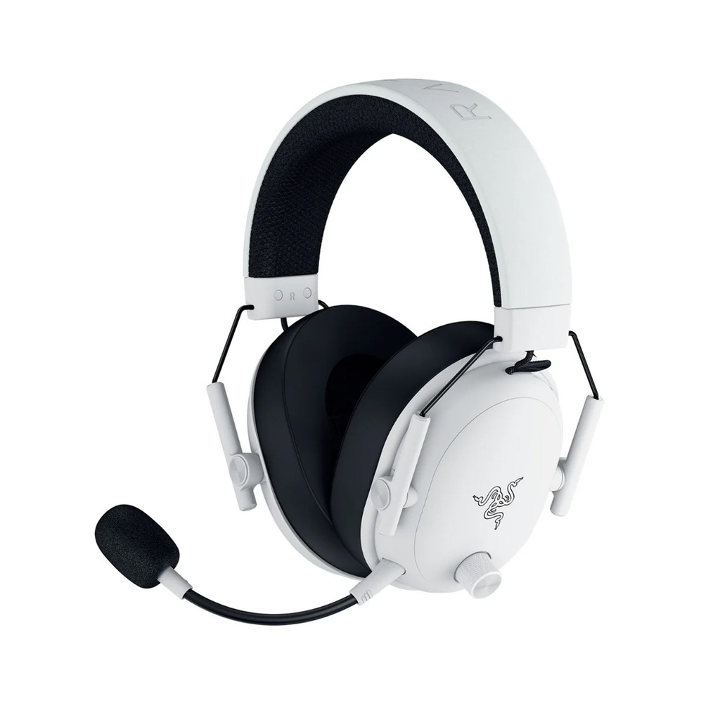 [NS031459] Razer BlackShark V3 Wireless Gaming Headset for PC, 50mm Drivers, Super Wideband Mic, 2.4 GHz, Bluetooth, USB - Works with Mac, PS5, Smartphone, 70 Hr Battery - White | RZ04-05410400-R3M1