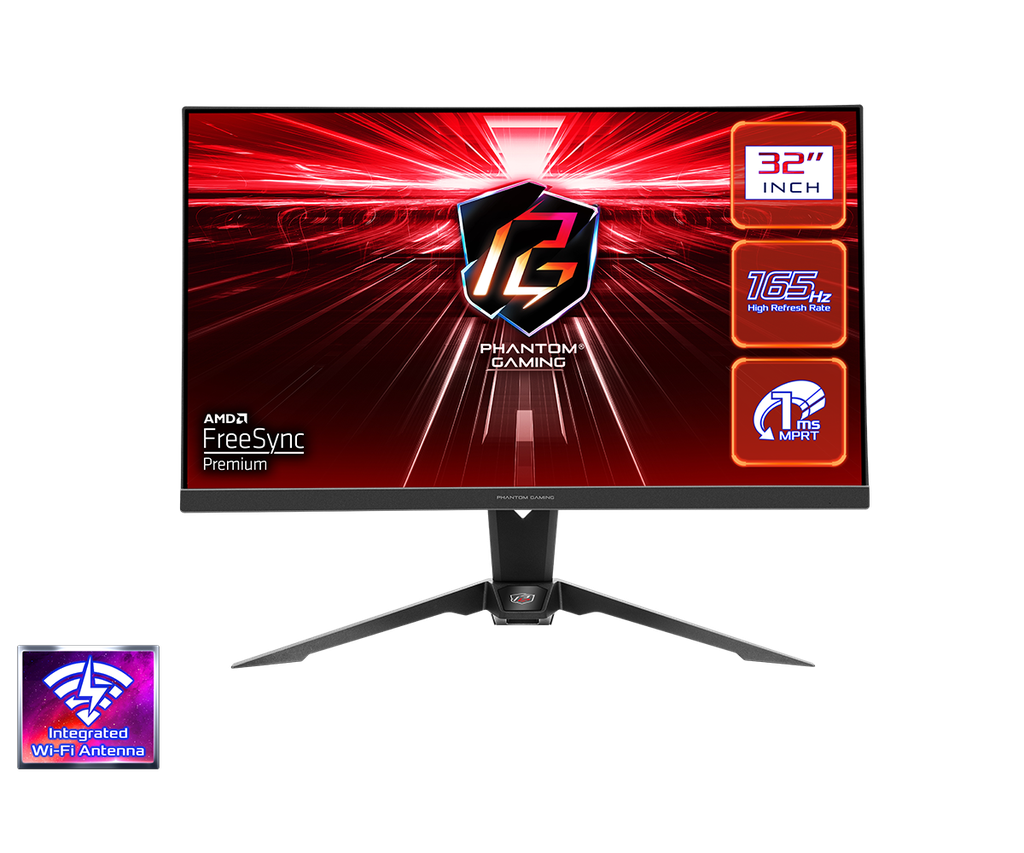 ASRock Phantom - PG32QF2B - 31.5 Inch - QHD - 165Hz - Flat VA Gaming Monitor