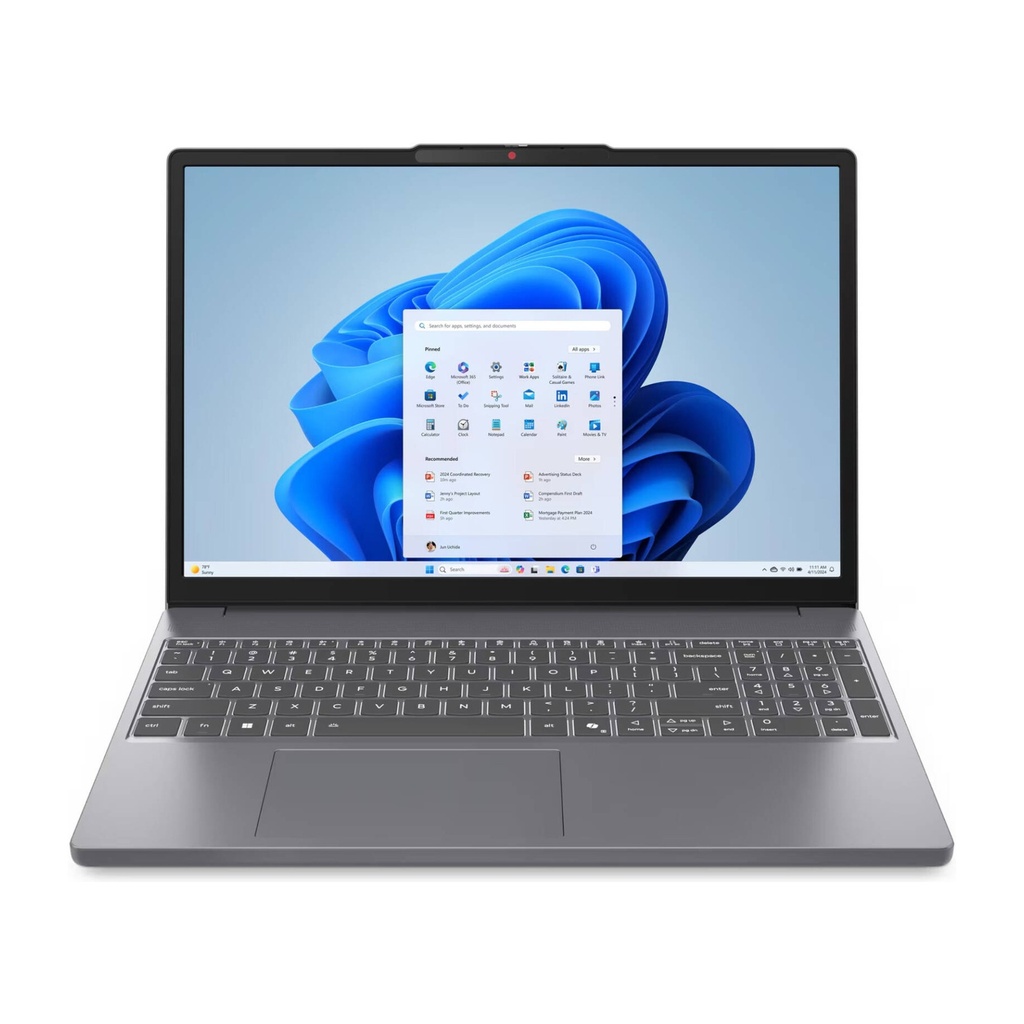 Lenovo IdeaPad Slim 3 15IRH10 Laptop, Intel Core i5-13420H Processor, 8GB RAM, 512GB NVMe SSD, Intel UHD Graphics, 15.3" WUXGA IPS Display, English Keyboard, Windows 11 Pro (License), Luna Grey | 83K100DXPS