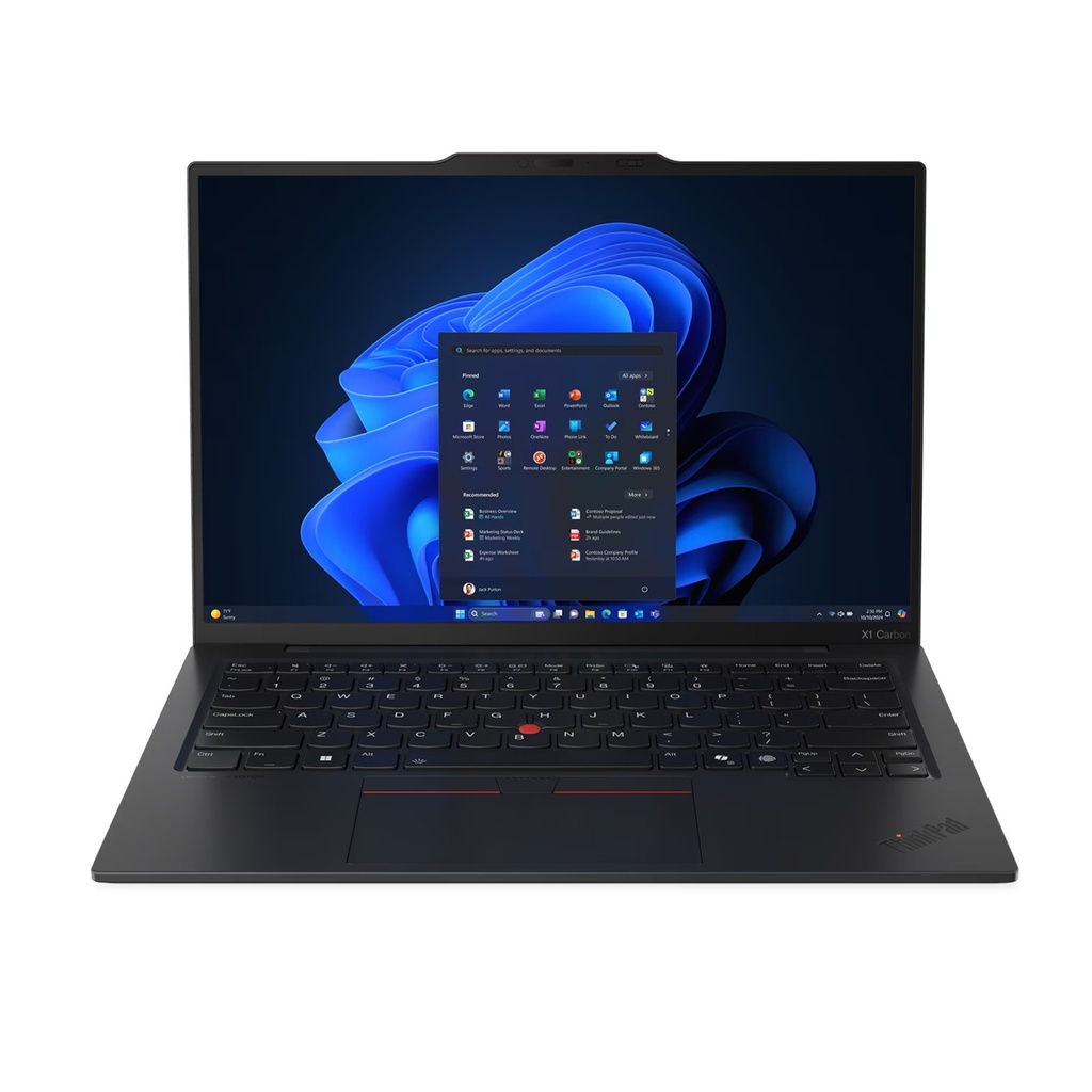 [NS030135] ThinkPad X1 Carbon Gen 13 Aura Edition Laptop, Intel Core Ultra 7-265U Processor, 32GB RAM, 1TB NVMe SSD Intel Graphics, 14″ WUXGA IPS Display (Windows 11 Pro) Arabic / English - Black | 21NX000XGR