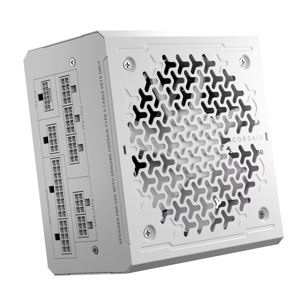 Corsair RMe Shift Series RM1000e Fully Modular 1000W ATX 3.1 PCIe 5.1 Power Supply - White