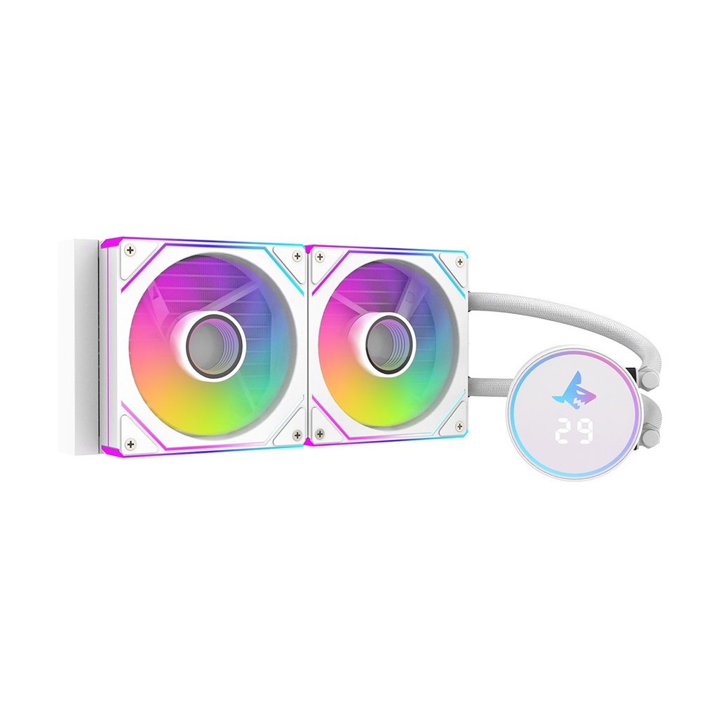 [NS032538] SharX Jaws J240DD 240mm ARGB Liquid CPU Cooler - White