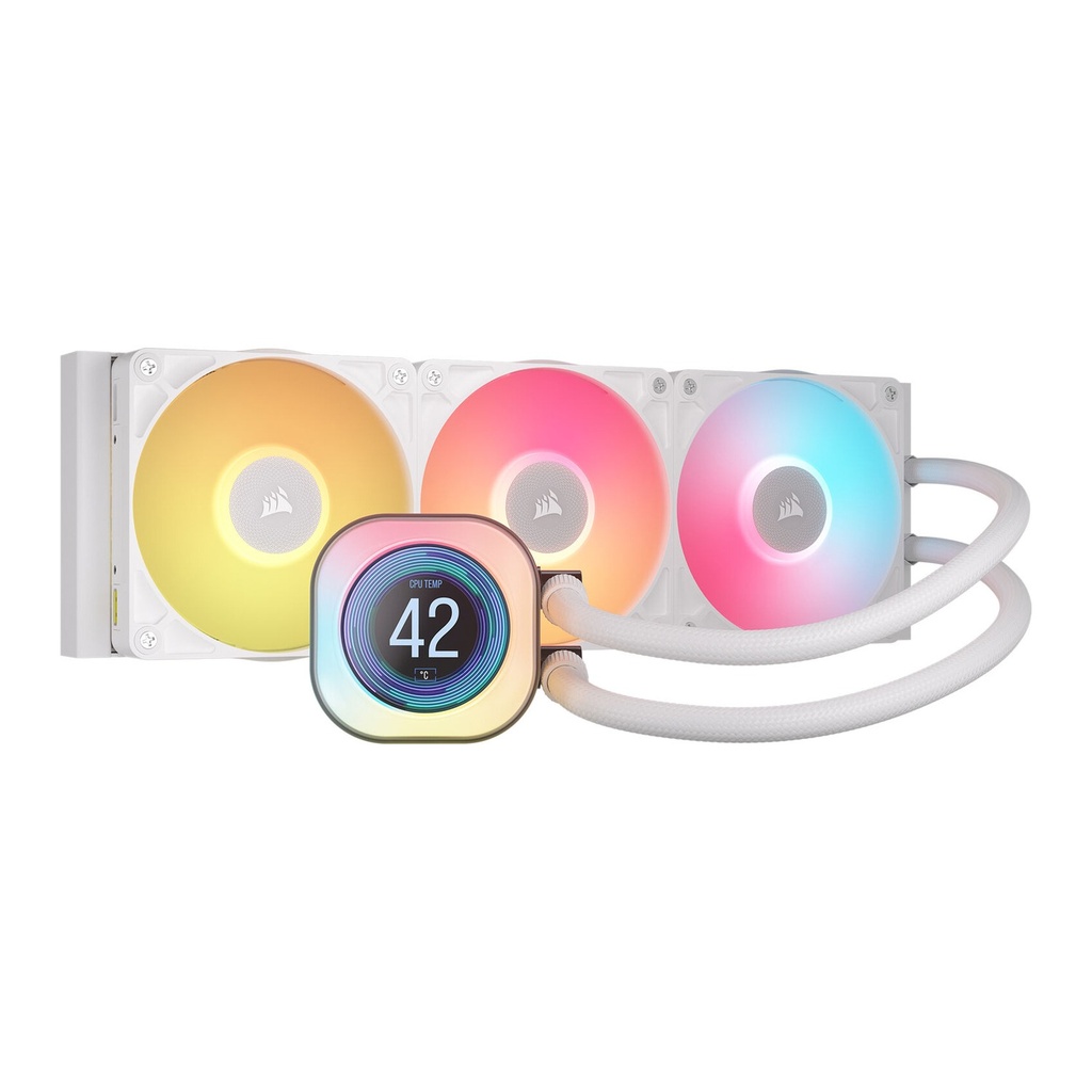 [NS028191] Corsair iCUE Link Titan 360 RX LCD RGB Extreme Performance 360mm Liquid CPU Cooler - White