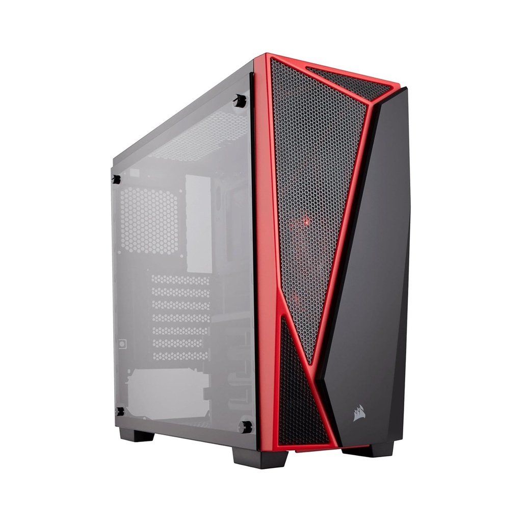 [NS026891] Corsair Carbide Series SPEC-04 Tempered Glass Mid-Tower Gaming Case - Black/Red