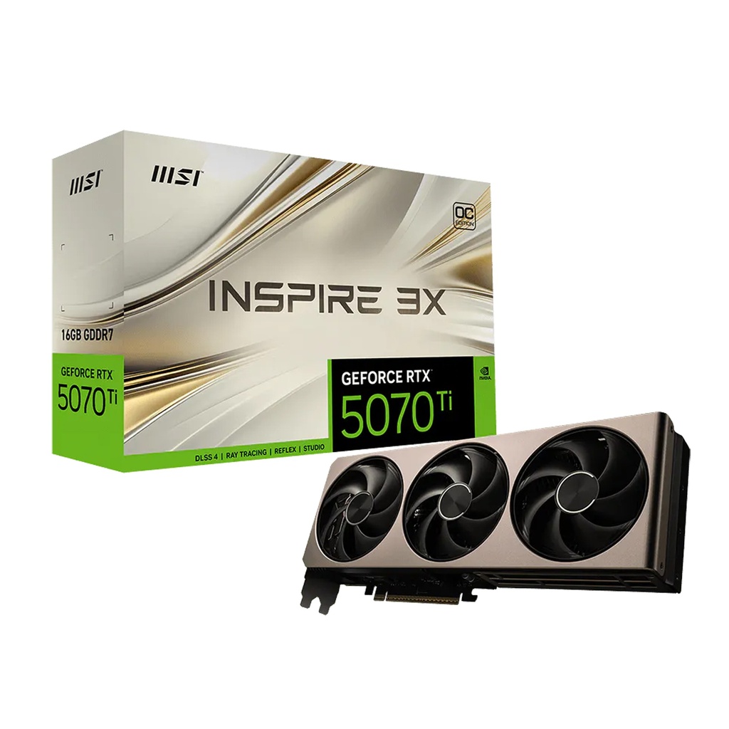 [NS032530] MSI Geforce RTX 5070Ti InSpire 3X OC Edition 16GB GDDR7 Graphic Card