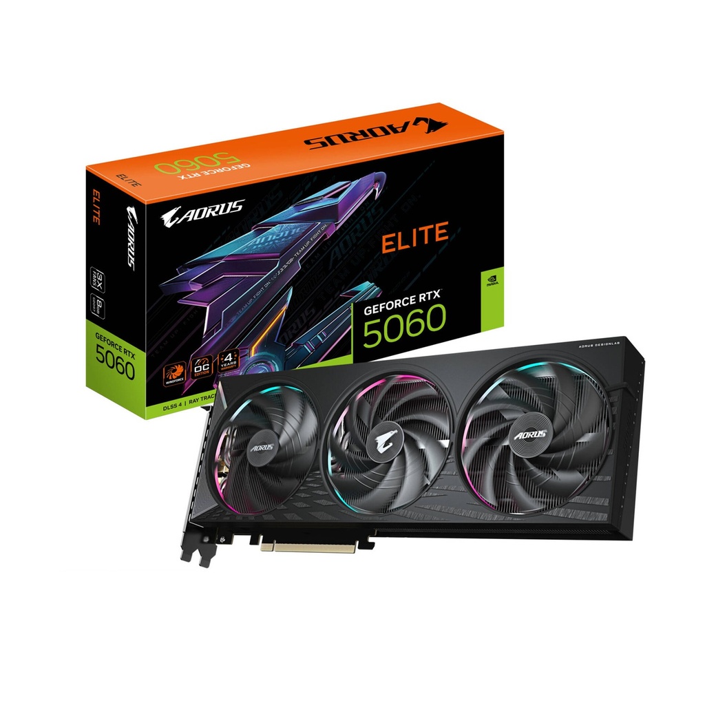 [NS029070] GigaByte Aorus Geforce RTX 5060 Elite OC Edition 8GB GDDR7 Graphic Card