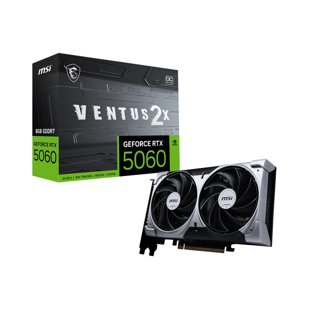 [NS029559] MSI Geforce RTX 5060 Ventus 2X OC Edition 8GB GDDR7 Graphic Card