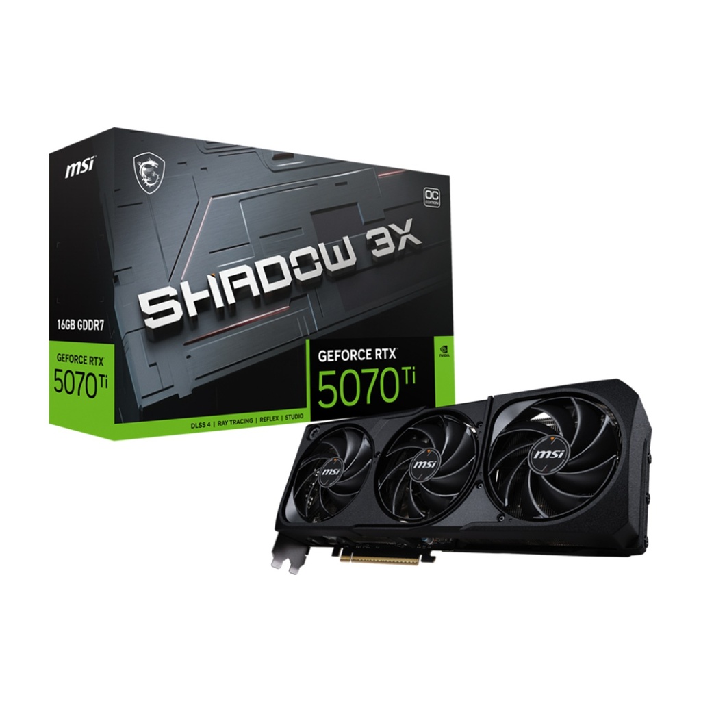[NS028794] MSI Geforce RTX 5070Ti Shadow 3X OC Edition 16GB GDDR7 Graphic Card