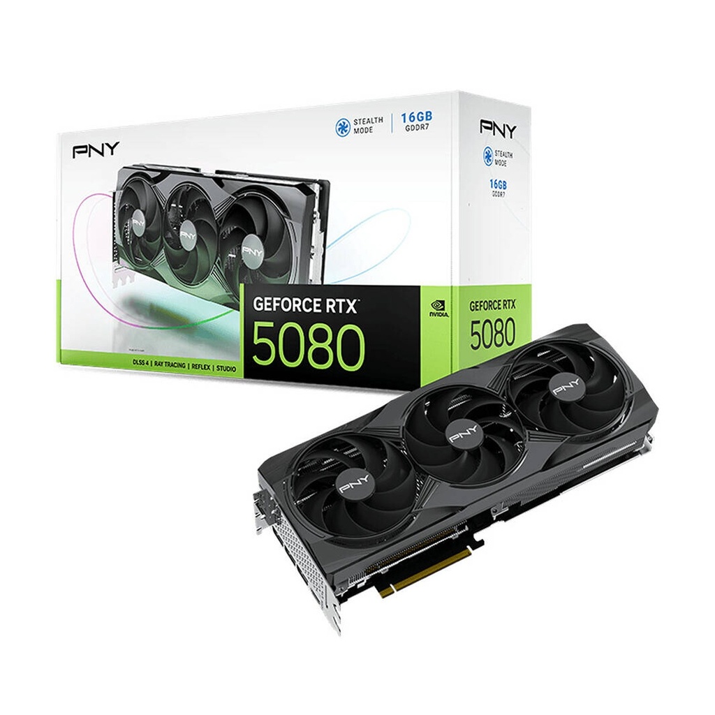 [NS031517] PNY GeForce RTX 5080 16GB Stealth Mode PCIe 5.0 GDDR7 Graphic Card
