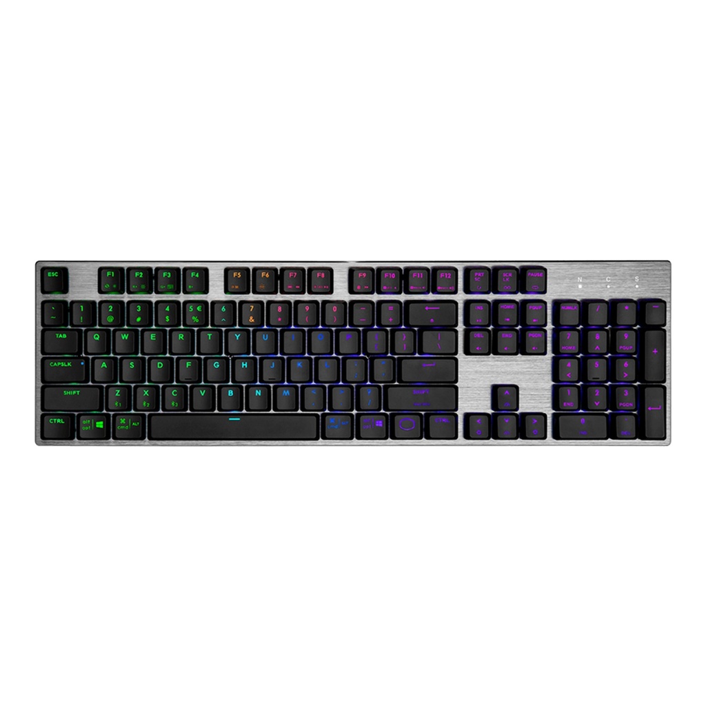[NS009711] Cooler Master SK653 Full Sized Wireless/Bluetooth RGB Mechanical Keyboard With Low Profile Clicky Blue Switch - Black