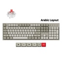 Keychron C2 Pro 8K QMK Full Size 100% Wired Mechanical Keyboard Connectivity Type-C (Arabic Layout) - White