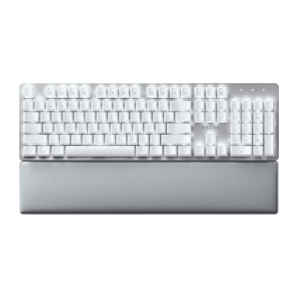 Razer Pro Type Ultra Wireless Mechanical Keyboard: Silent Linear Switches, Ergonomic Design, Hyperspeed Technology, Fully ProgRAMmable Keys & Smart Controls - White
