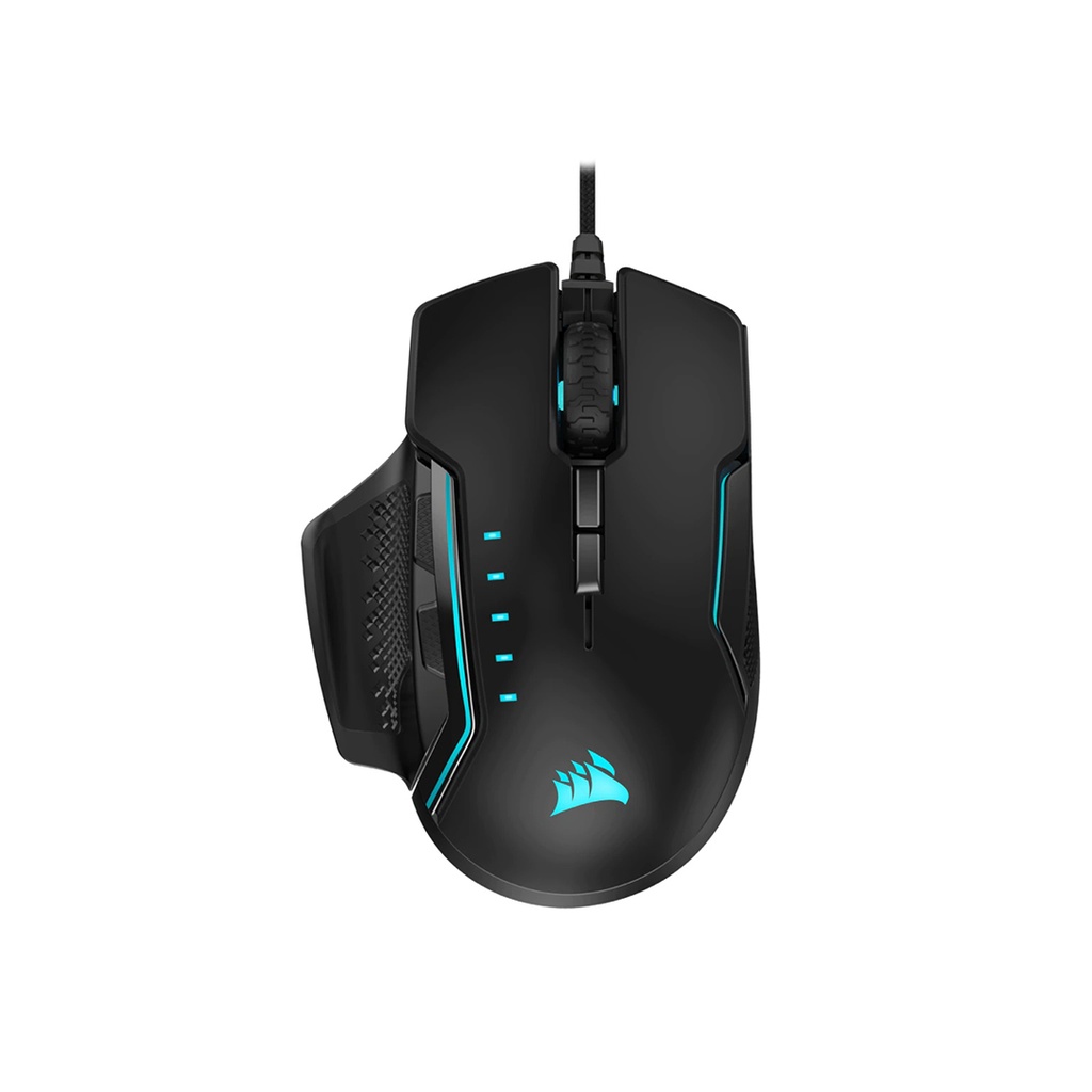 [NS003530] Corsair Glaive RGB Pro Comfort FPS/MOBA 18,000 DPI Wired Gaming Mouse with Interchangeable Grips - Black