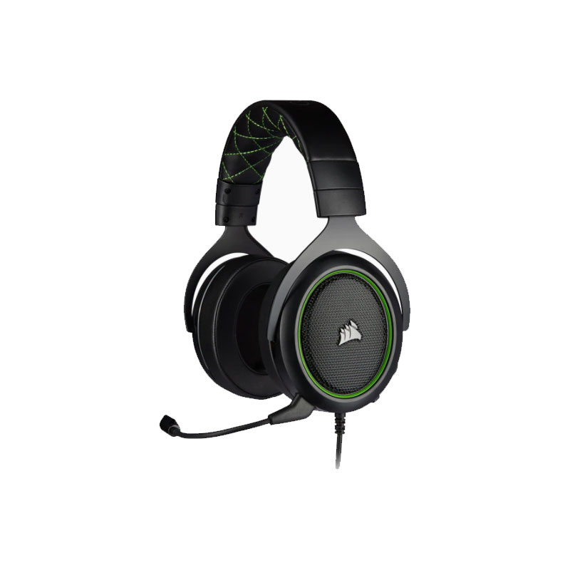 [NS001967] Corsair HS50 Pro Stereo 3.5mm Gaming Headset Green For PC,PS 4/5,XBox On/S Nintendo & Mobile Devices