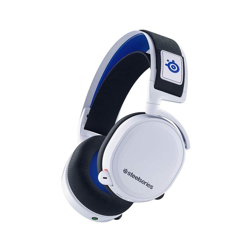 SteelSeries Arctis 7P Lossless Wireless Gaming Headset, ClearCast Noise Cancelation Retractable Microphone, Up to 24 Hours Battery, For PC/PS5/PS4/Nintendo & Android Smart Devices - White