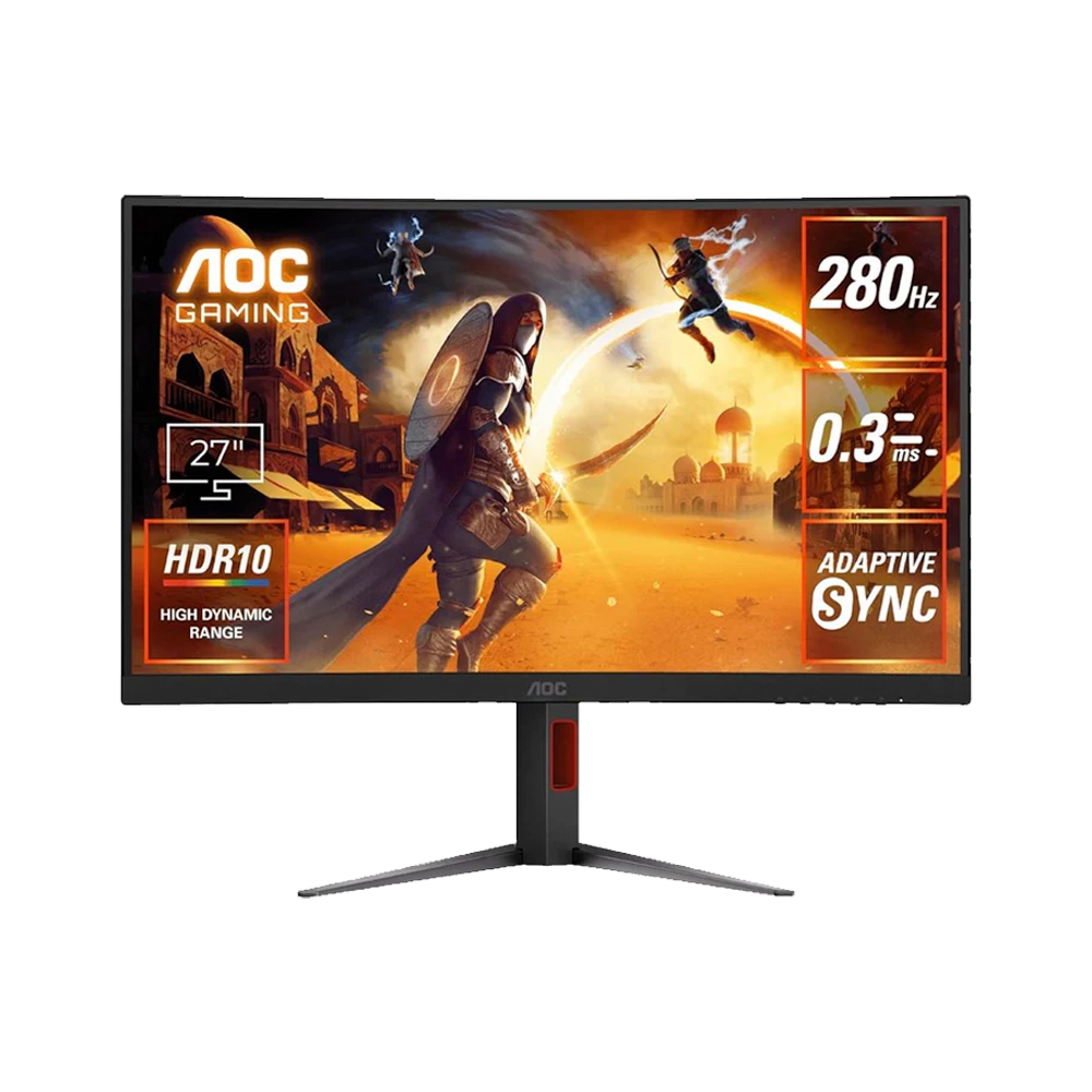 AOC C27G4Z 27 Inch 280Hz FHD 0.3ms Curved Gaming Monitor - Black