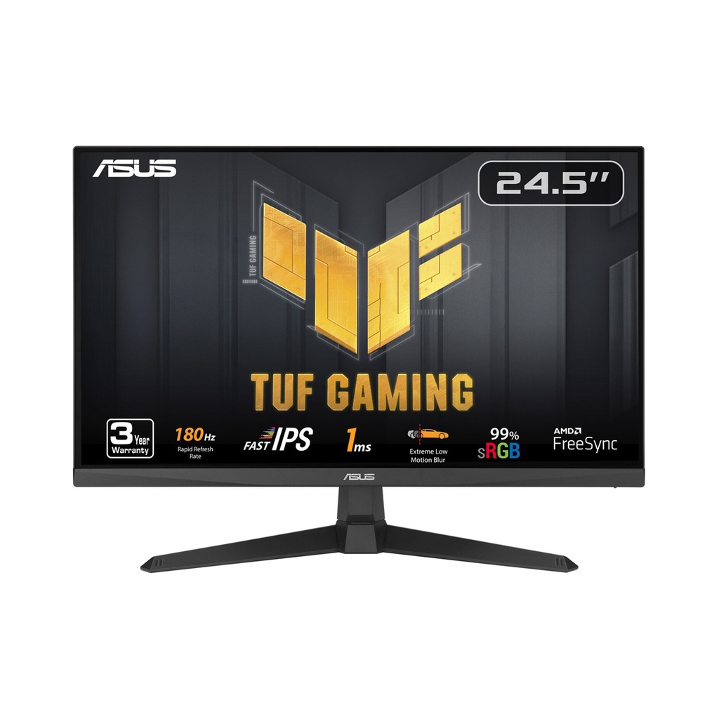 [NS016428] Asus Tuf 24.5" IPS Panel 180Hz 1ms With AMD FreeSync Gaming Monitor - VG259Q3A
