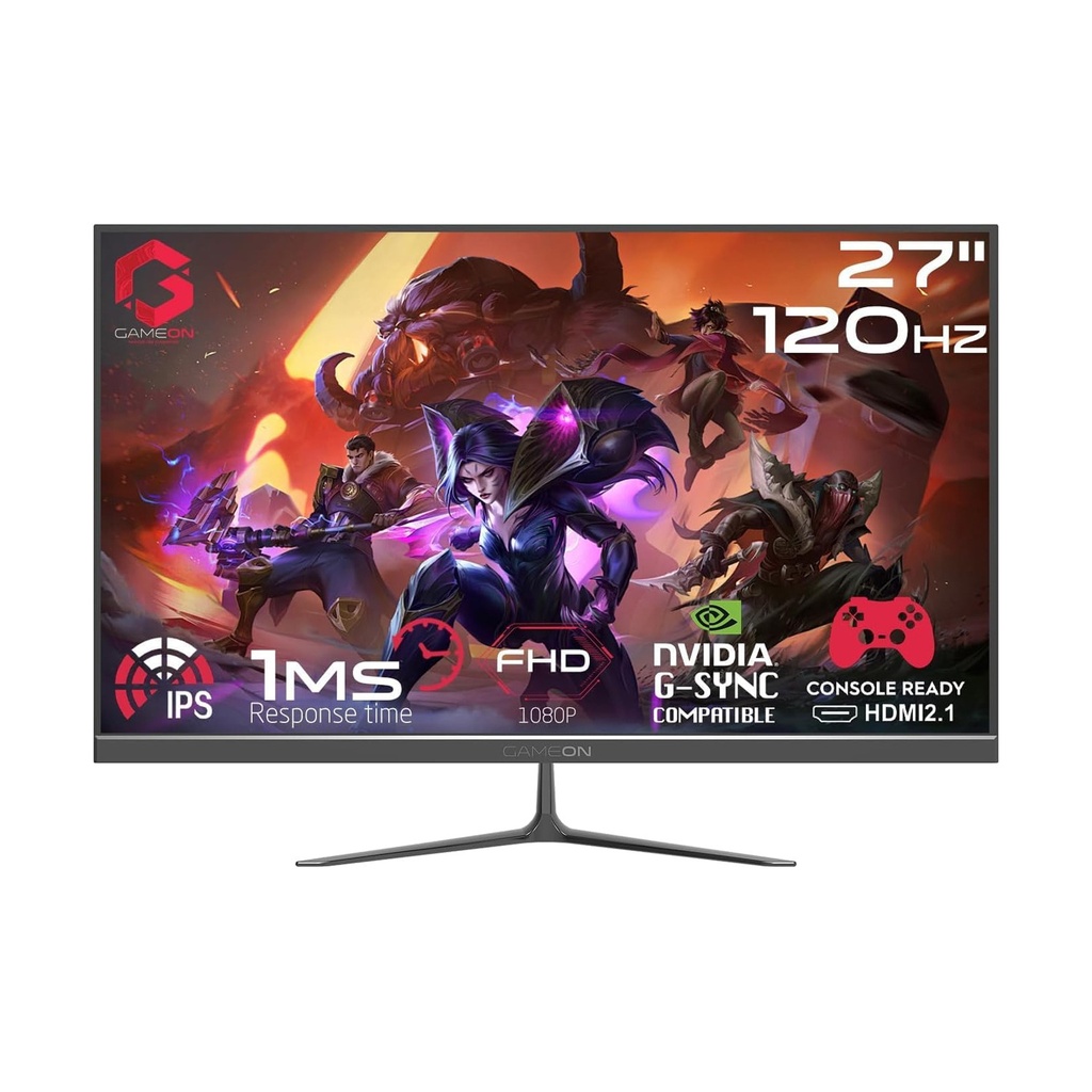 [NS027975] Gameon Essential Series 27" FHD IPS 120Hz 0.5ms HDMI 2.1 With AMD FreeSync Gaming Monitor