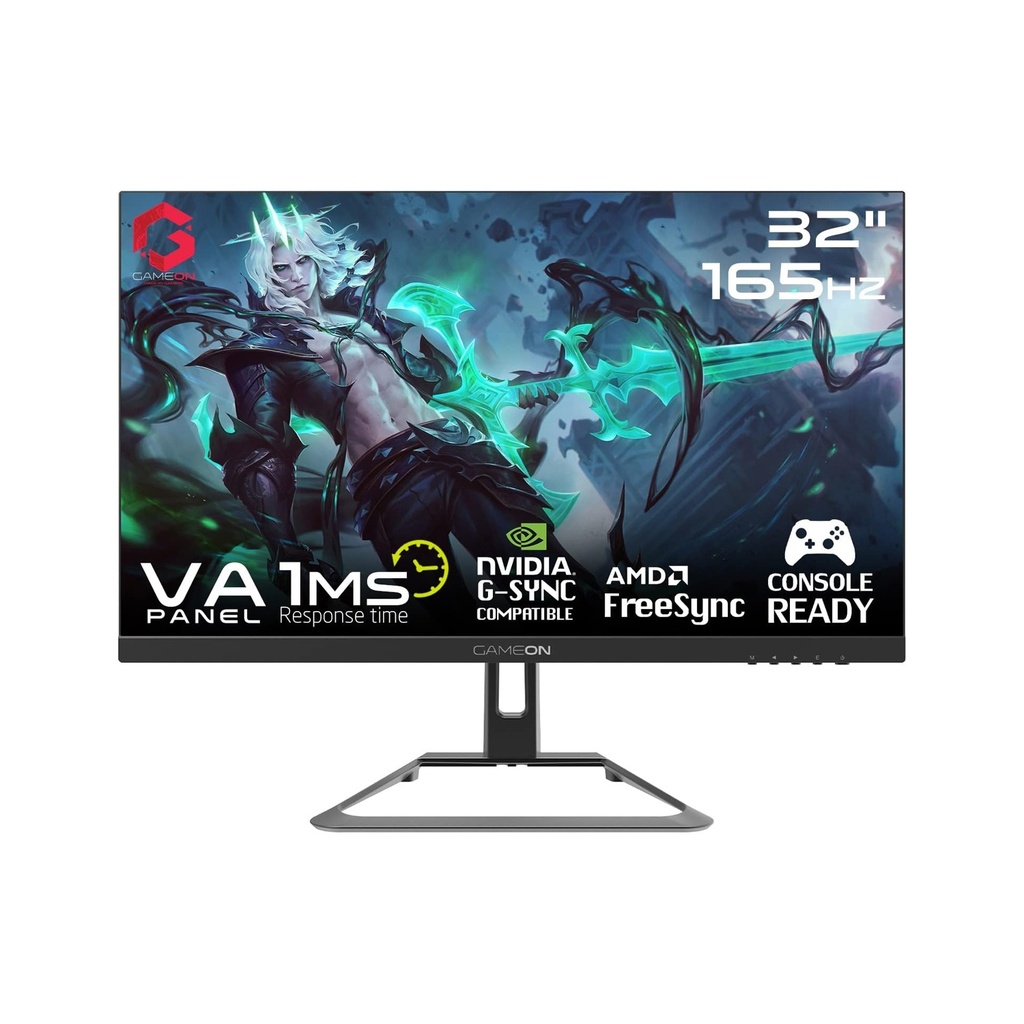 [NS013089] Gameon GOE32FHD165VA 32" FHD VA 165Hz 1ms Gaming Monitor With AMD Sync & FreeSync (Compatible) HDMI 2.1
