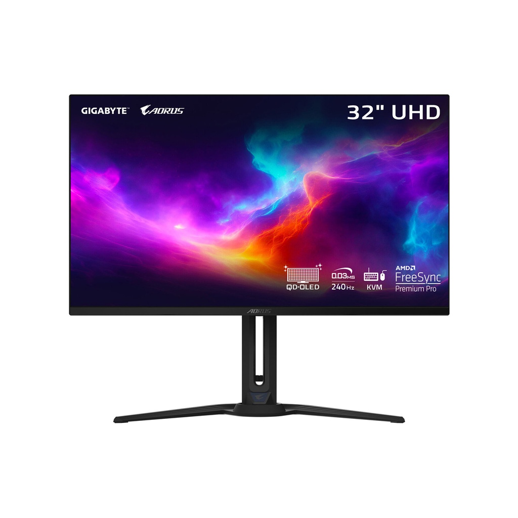 [NS027155] GIGABYTE Aorus FO32U2 32" OLED UHD (3840x1440) 240Hz 0.03ms Flicker Free, Low Blue Light HDMI 2.1 & USB-C Gaming Monitor