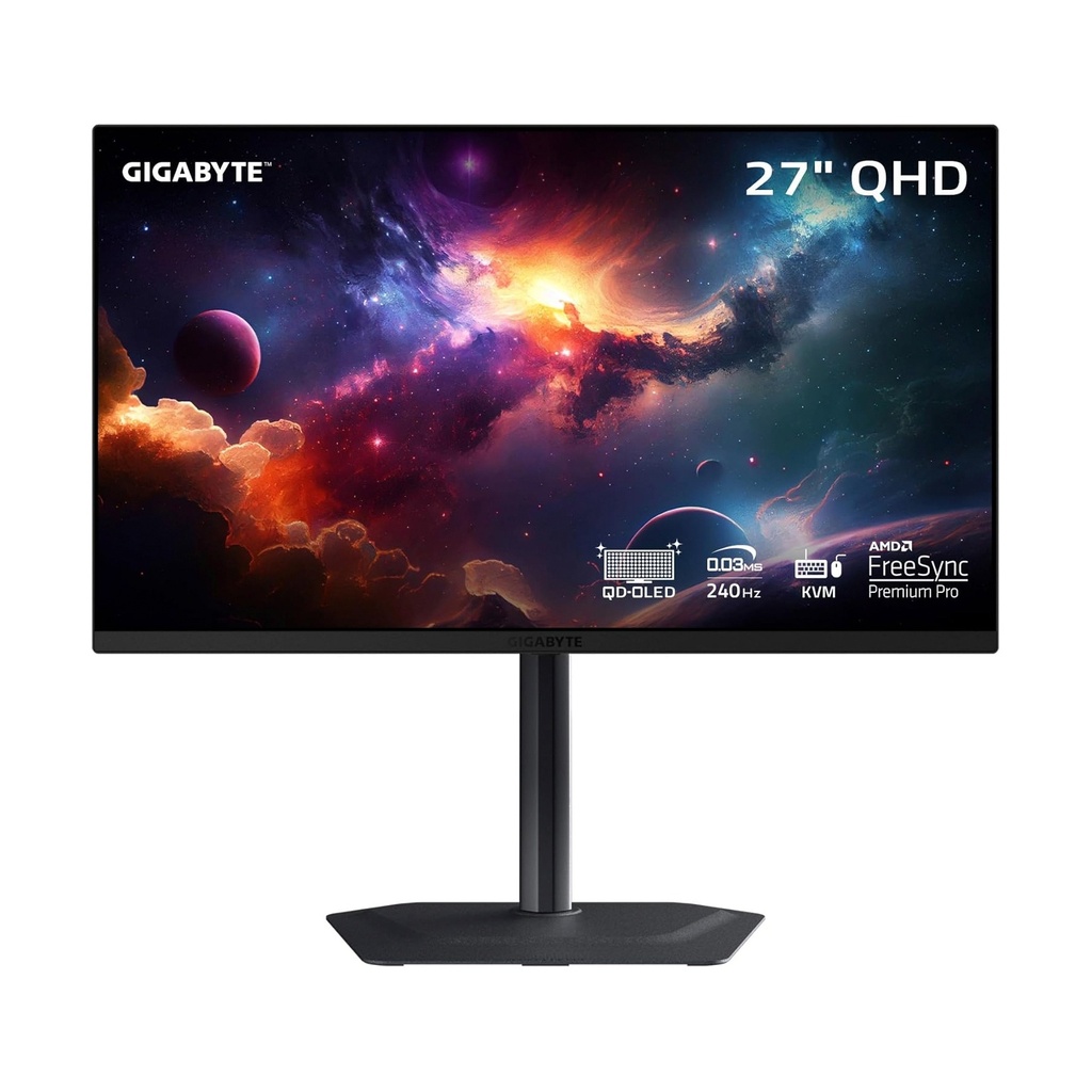 [NS030624] Gigabyte MO27Q2 27" OLED 2K QHD 240Hz 0.03ms HDMI 2.1 Gaming Monitor