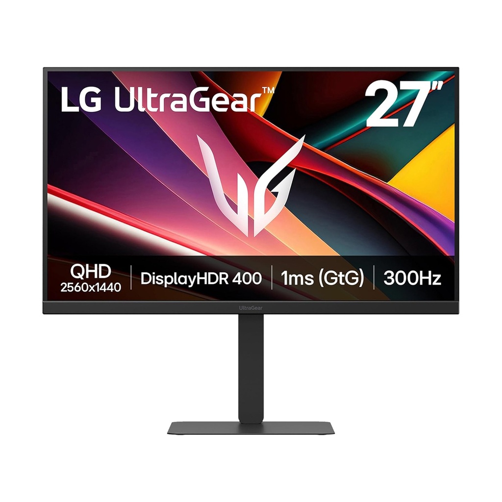 [NS031780] LG UltraGear 27’’ 2K Gaming Monitor, IPS Display Panel, 300Hz Refresh Rate, 1ms Response Time, Built-in Speaker, NVIDIA G-Sync Compatible, HDMI 2.1/USB-C & Standard Ports | 27G640A-B