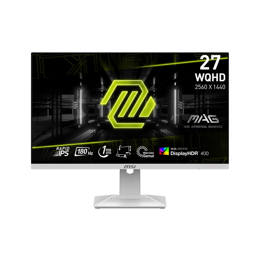 MSI MAG 274QRFW 27-inch IPS Panel WQHD (2560X1440) 180Hz 1ms With Ajustable Stand Vesa HDR 400 Gaming Monitor