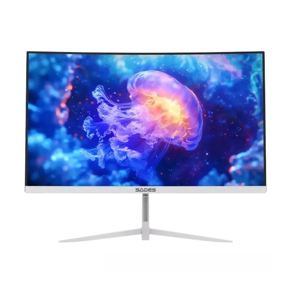 [NS028634] Sades BC-Pelagia 24" VA Panel FHD 200Hz 0.5ms HDMI 2.1, Blue Light Protection Curve Wide Angle Gaming Monitor - White