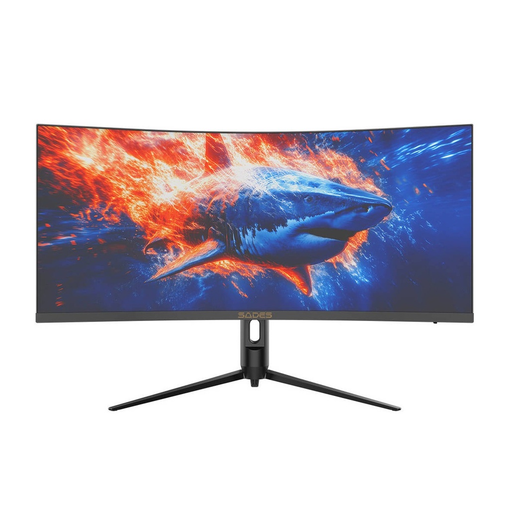 [NS030666] Sades GL-Shark 34" VA Panel QHD 180Hz 0.5ms HDMI 2.1, Curved Gaming Monitor - Black