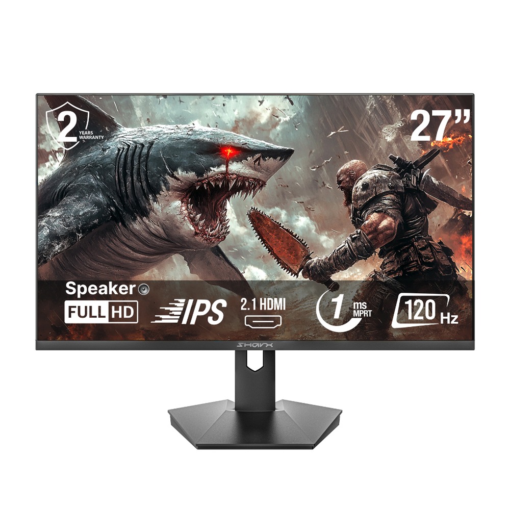 [NS027921] SharX Jaws 27F120I 27" IPS Panel FHD 120Hz 1ms HDMI 2.1 With AMD FreeSync & Nvidia G-Sync Compatibility Gaming Monitor
