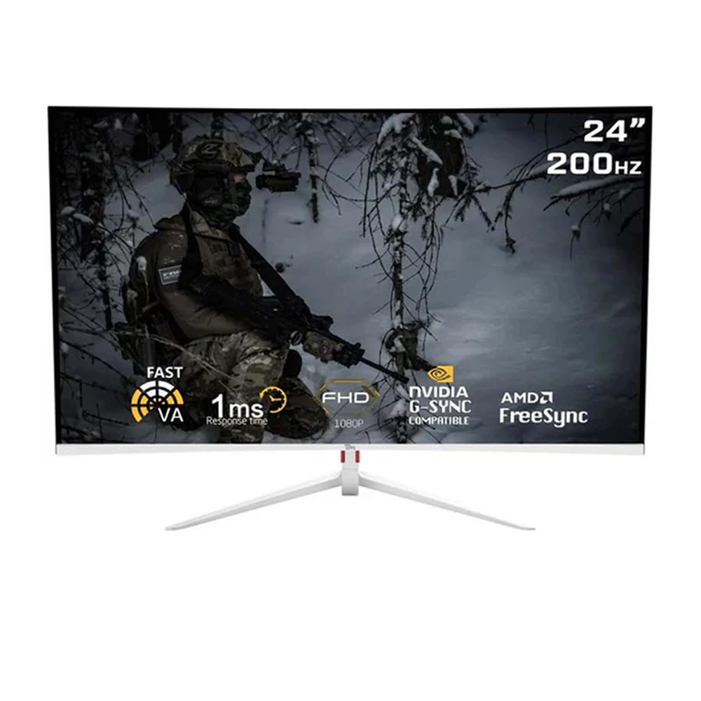 [NS026541] Twisted Minds 23.6" FHD VA, 200Hz, 1ms Curved Gaming Monitor - White