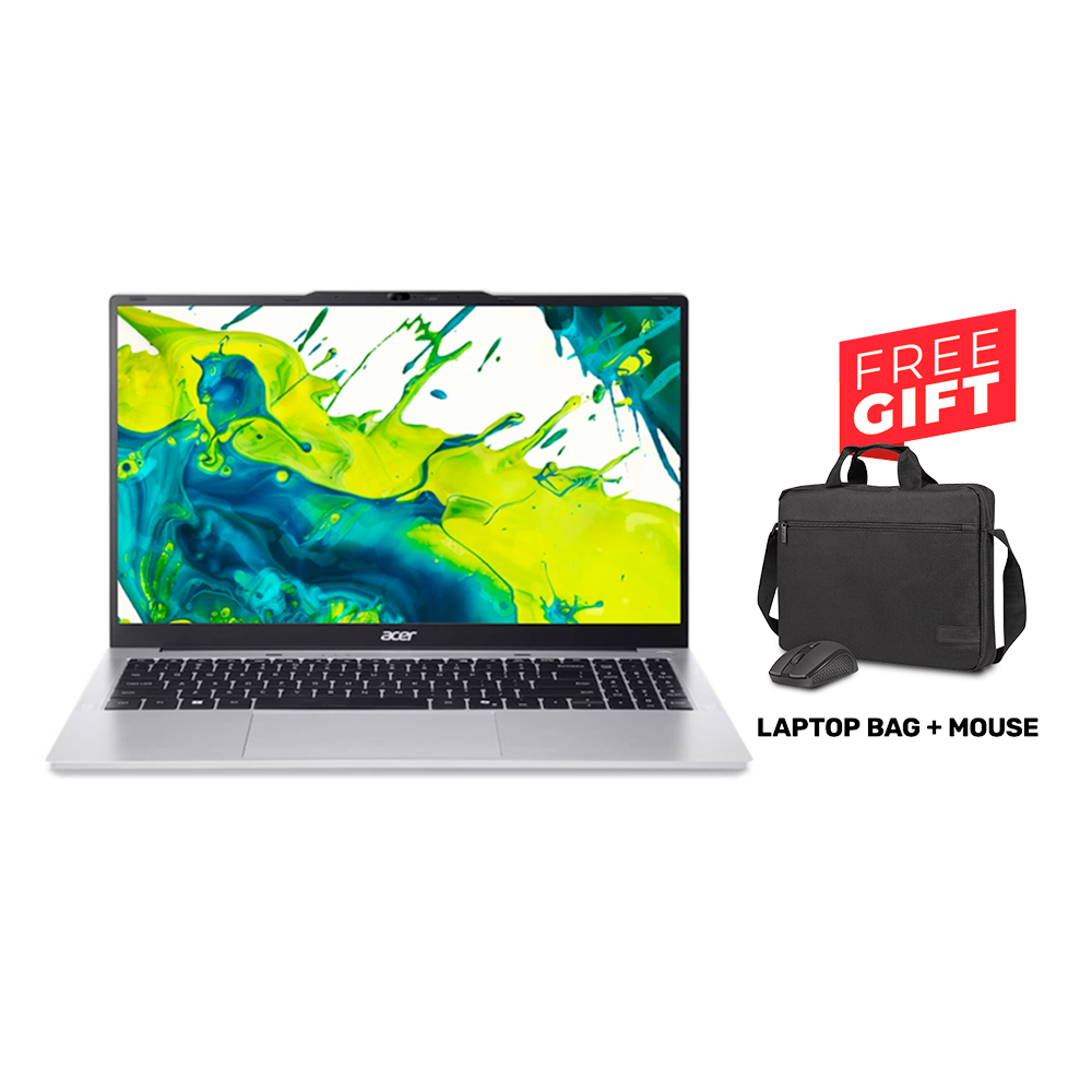 [NS030968] Acer Aspire Lite FHD Laptop, Intel Core i7-13620H Processor, 16GB DDR5 RAM, 512GB NVMe SSD, Intel UHD Graphics, 15.6" FHD IPS Display, Windows 11 Pro License, Light Silver + Free Gift Laptop Bag + Mouse